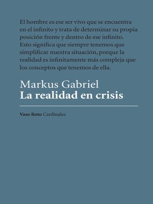 cover image of La realidad en crisis